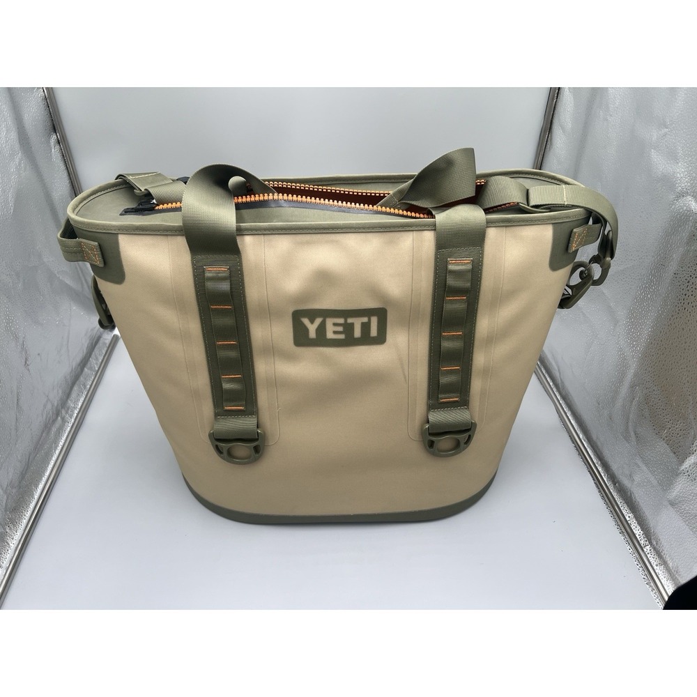 Yeti Hopper 30 Field Tan/Olive Green & Blaze Orange Interior  RARE HTF